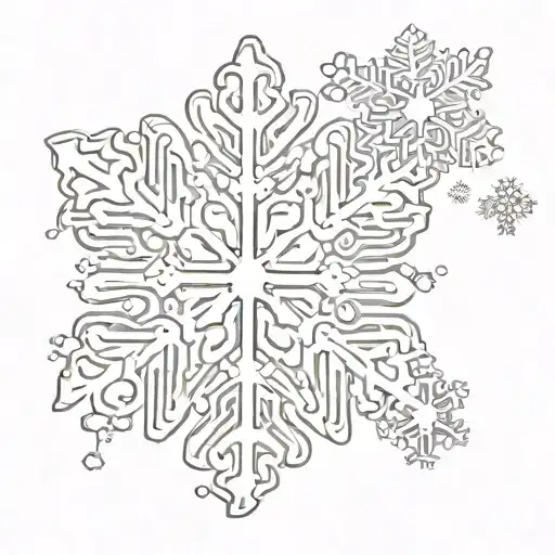 paw print snowflake design  tattoo design idea