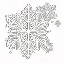 paw print snowflake design  tattoo design idea