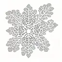 paw print snowflake design  tattoo design idea