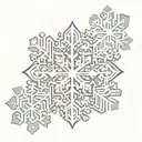 paw print, snowflake design featuring tattoo design idea