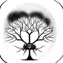 Tree of Life with father and son tattoo design idea