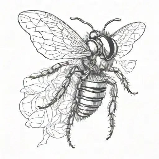 black capenter bee  tattoo design idea