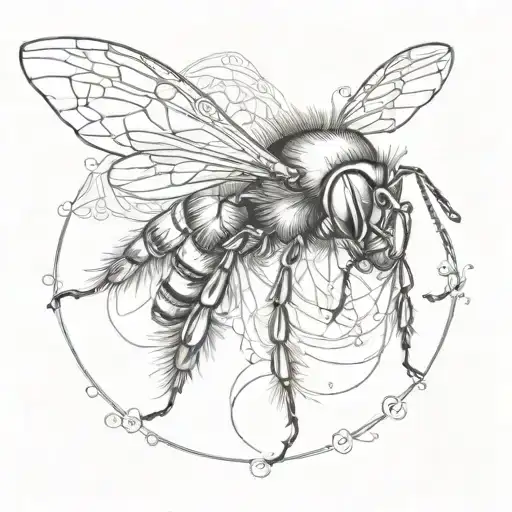 black capenter bee  tattoo design idea