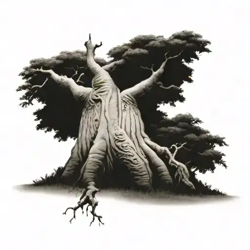 A nice baobab tree   tattoo design idea