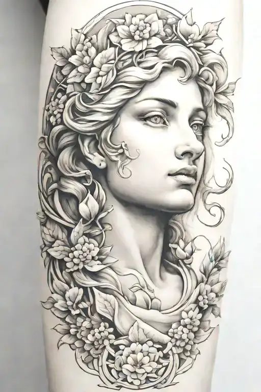 greek mythology  inspired sleeve tattoo tattoo design idea