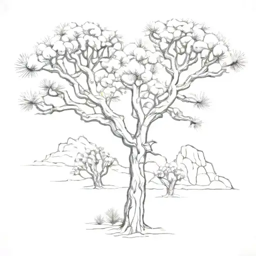 Joshua tree tattoo design idea