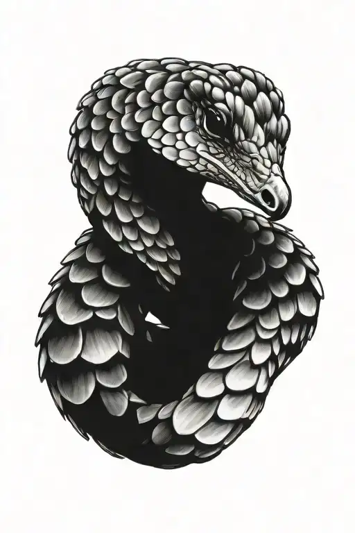pangolin tattoo design idea