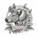 a tattoo which represents both that aspect of a life a  vegan  with high love for sustainability and high  love for anim tattoo design idea