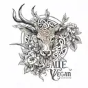 a tattoo which represents both that aspect of a life a  vegan  with high love for sustainability and high  love for anim tattoo design idea