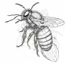 black capenter bee  tattoo design idea