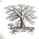 A nice baobab tree   tattoo design idea
