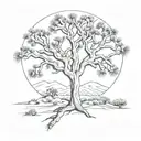 Joshua tree tattoo design idea