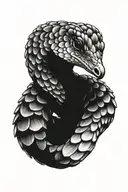 pangolin tattoo design idea