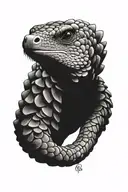 pangolin tattoo design idea