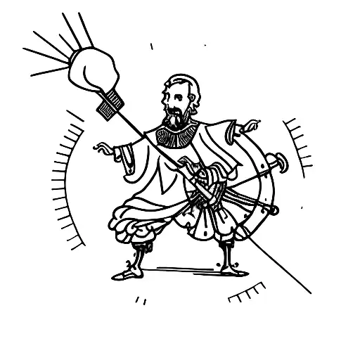 don quixote and sancho panza tattoo design idea