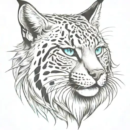 The last glances of a lynx dreaming of death tattoo design idea
