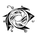 Pisces, Gemini, and Virgo zodiac symbols tattoo design idea