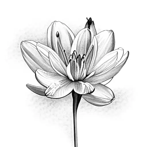 bouquet snowdrop violet daffodil waterlily tattoo design idea