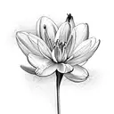 bouquet snowdrop violet daffodil waterlily tattoo design idea