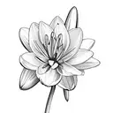 bouquet snowdrop violet daffodil waterlily tattoo design idea