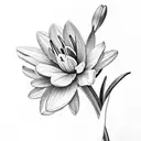 bouquet snowdrop violet daffodil waterlily tattoo design idea