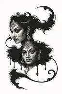 durga tattoo design idea