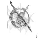 Arco e flecha tattoo design idea