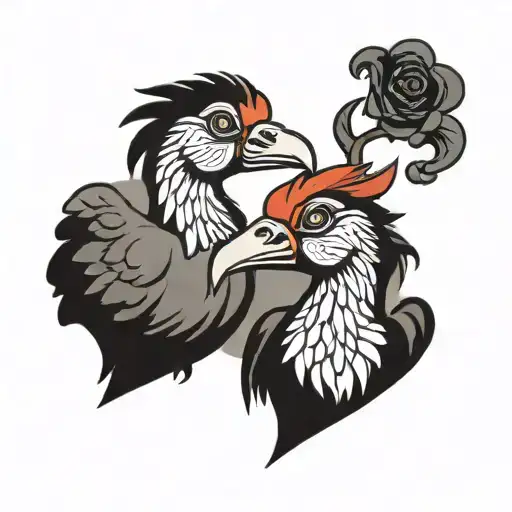 his and her dodo bird tattoo design idea