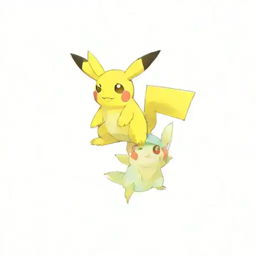 his and her pokemon  tattoo design idea