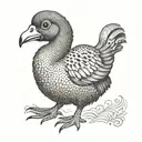 dodo bird tattoo design idea