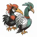 his and her dodo bird tattoo design idea