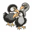 his and her dodo bird tattoo design idea