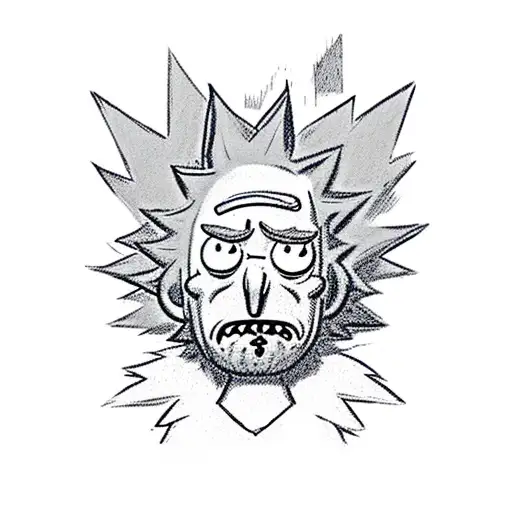 rick and morty tattoo design idea