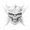 angel beating devil tattoo design idea