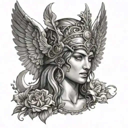Athena goddess tattoo design idea