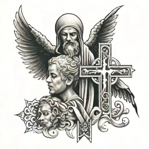 religion, family tattoo design idea