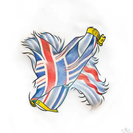 Scottish Flag, the word "Russell", Dutch Lion, Soccer ball tattoo design idea