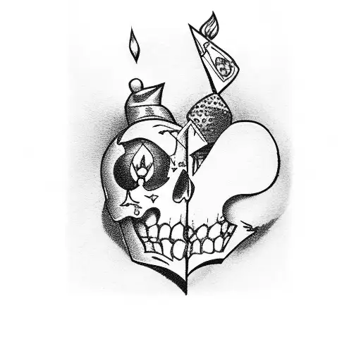 jack of hearts card tattoo design idea