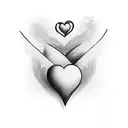 make a jack of hearts and ace of hearts cards together to show a happy and plentiful relationship between two people tattoo design idea