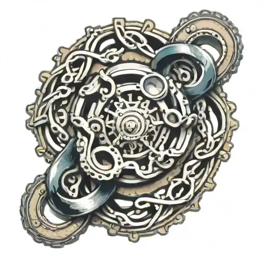 Bike chain infinity tattoo design idea