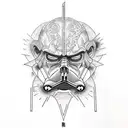 sith with dark saber  tattoo design idea