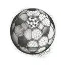 A soccer ball morphing into a clock showing 07:19 tattoo design idea