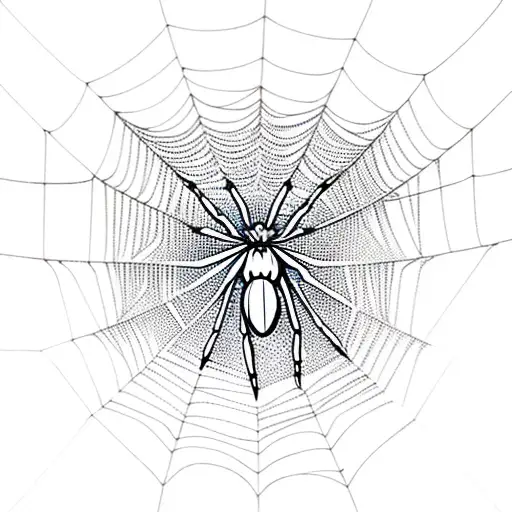 spider web with spiders hanging down by web tattoo design idea
