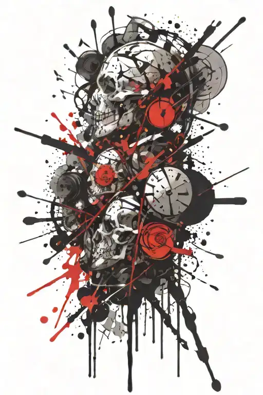 Hidden emotions coming undone tattoo design idea