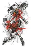 Hidden emotions coming undone tattoo design idea