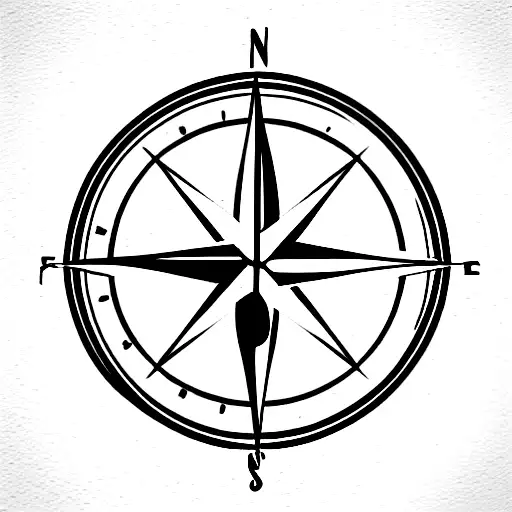 open book with compass around it  tattoo design idea