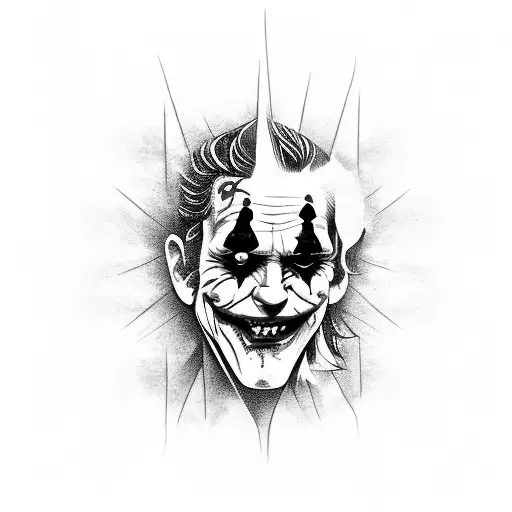 joker dark tattoo design idea