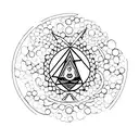 9 muses with stars instead heads who are dancing in the circle tattoo design idea