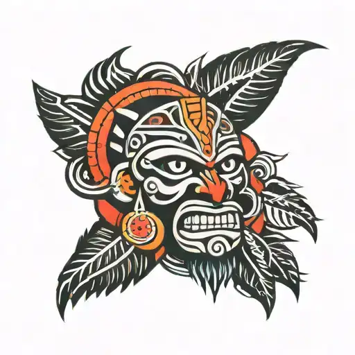 design a tribal native Taino tattoo sleeve tattoo design idea