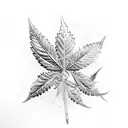 weed number 1998 at background tattoo design idea